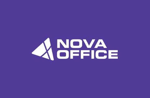Nova Office logotyp med lila bakgrund - INVID
